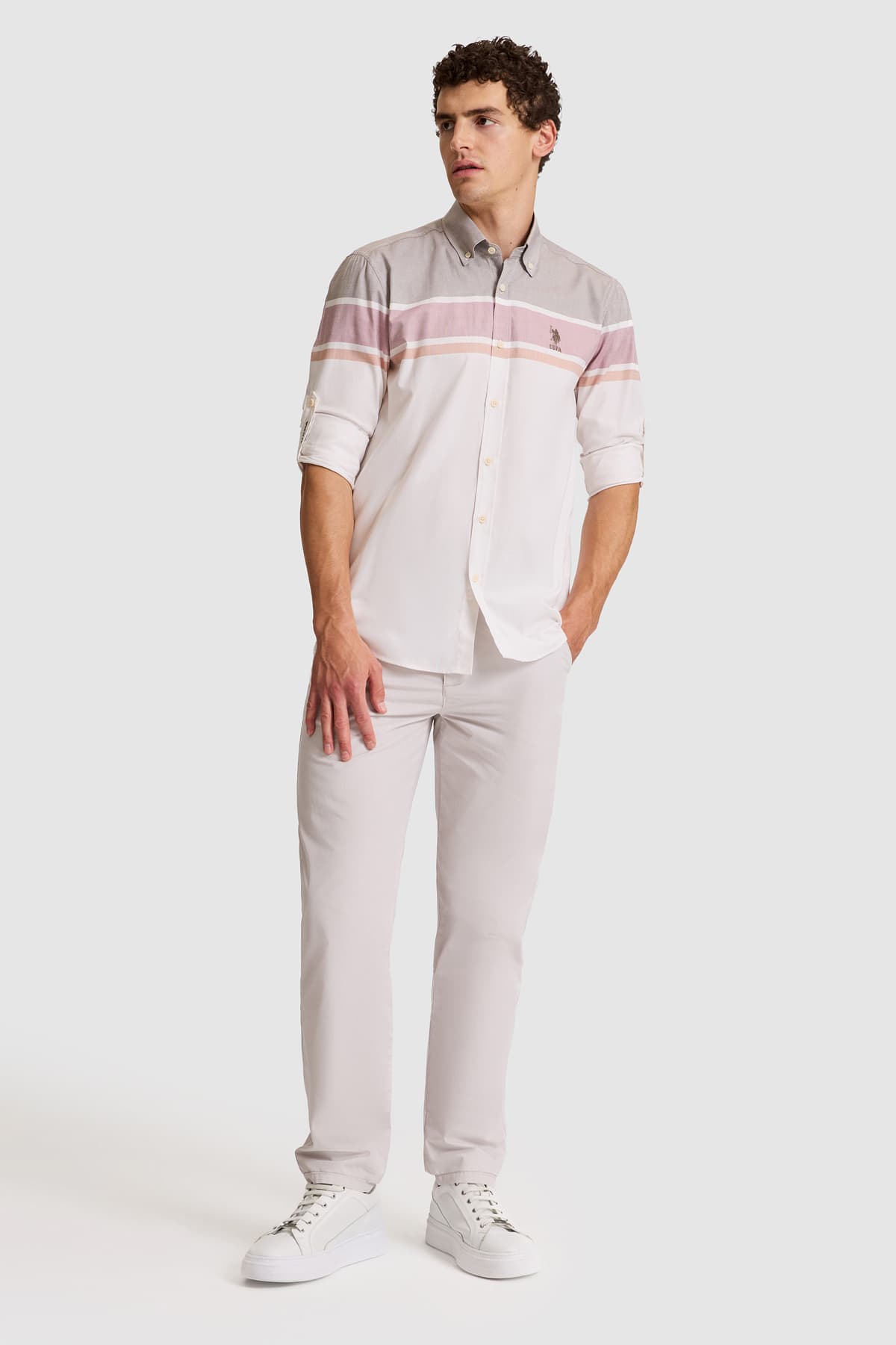 پیراهن آستینبلند مردانه U.S. Polo Assn. رنگ نارگیلی مدل 50322213-VR153 پیراهن آستینبلند مردانه U.S. Polo Assn. رنگ نارگیلی مدل 50322213-VR153