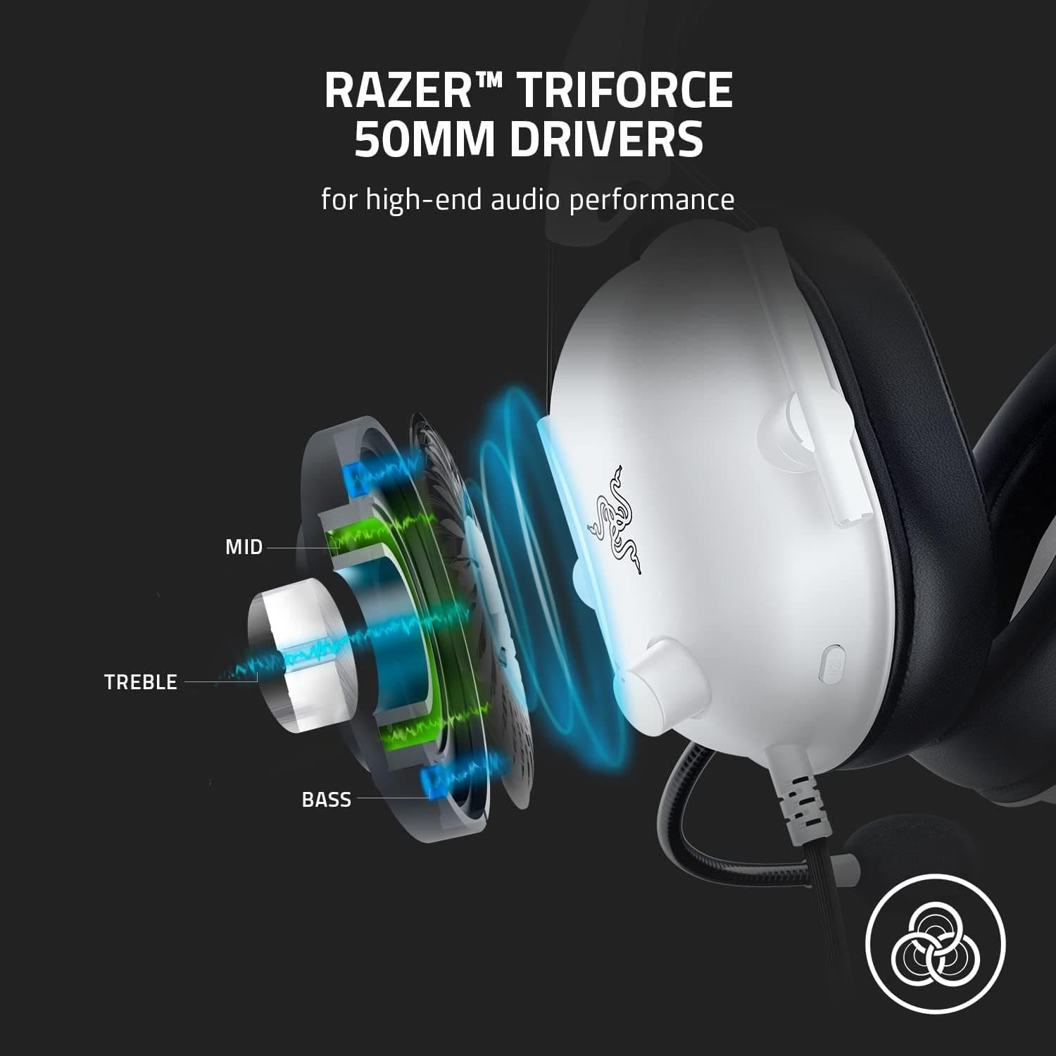 هدست گیمینگ Razer مدل BlackShark V2 X با صدای سوراند 7.1 سفید هدست گیمینگ Razer مدل BlackShark V2 X با صدای سوراند 7.1 سفید