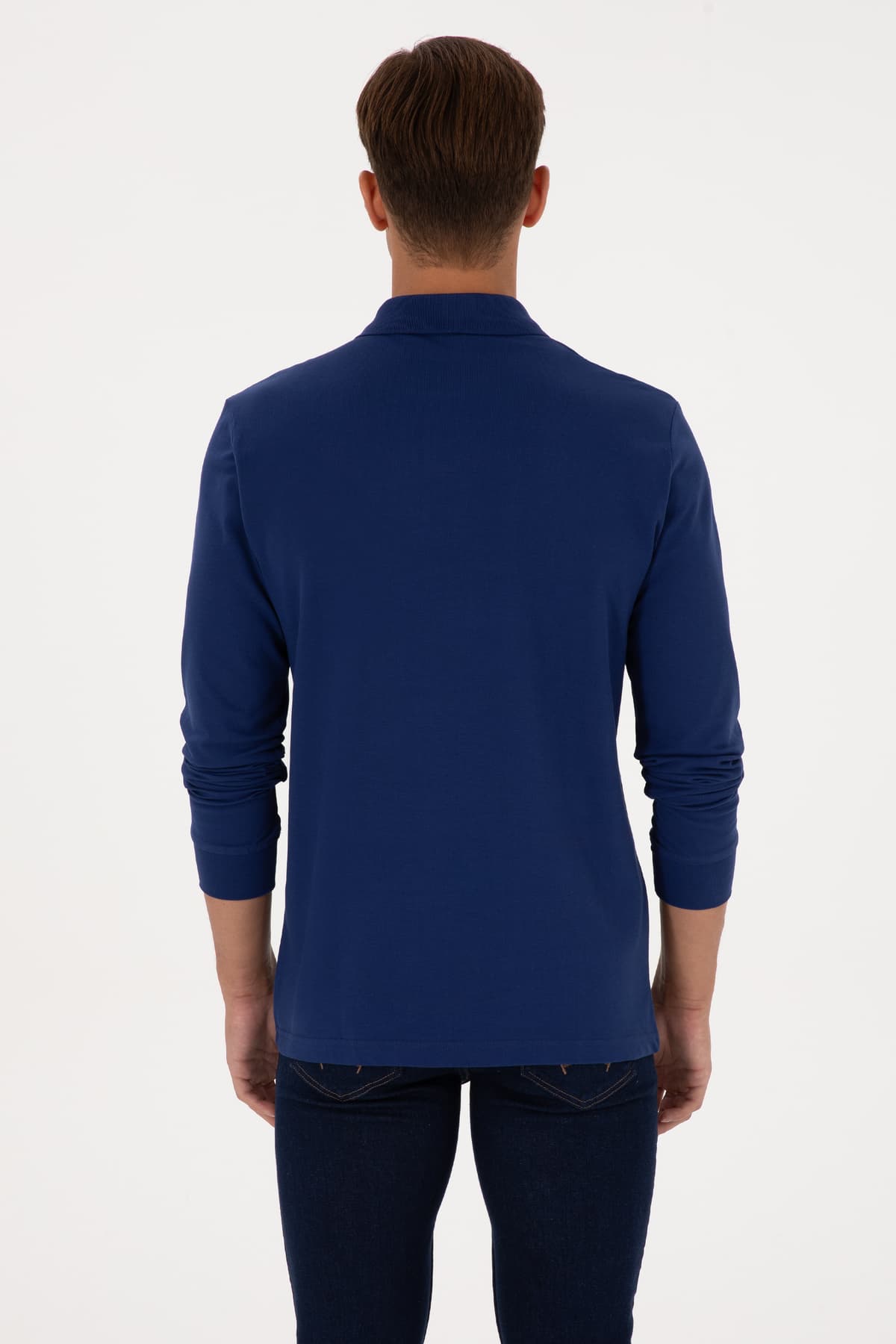 سویشرت مردانه U.S. Polo Assn. یقه پولو فیت معمولی نیلی ساده مدل 50313772-VR028 سویشرت مردانه U.S. Polo Assn. یقه پولو فیت معمولی نیلی ساده مدل 50313772-VR028