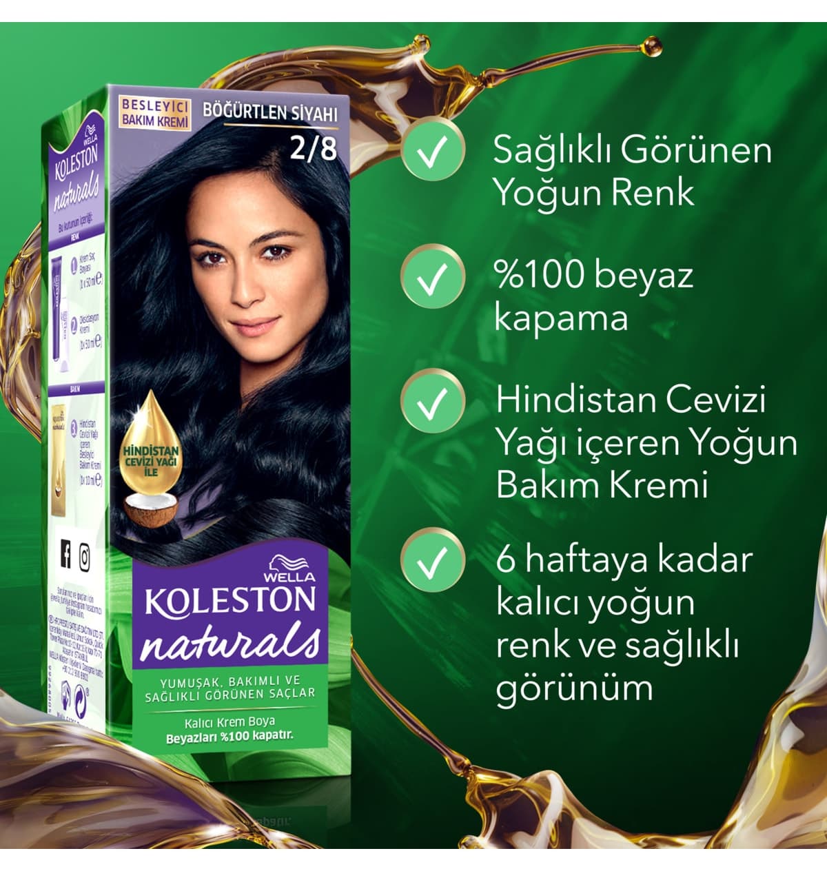 رنگ موی مشکی بلوبری Wella Koleston Naturals 2/8 رنگ موی مشکی بلوبری Wella Koleston Naturals 2/8