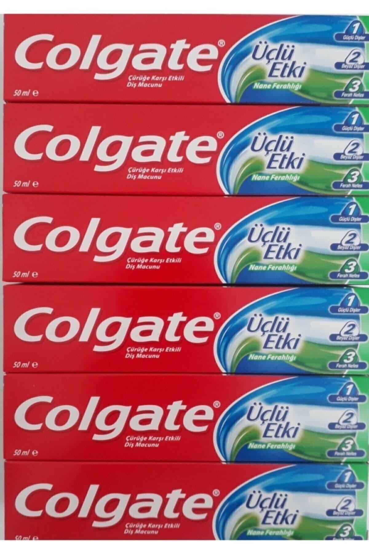 خمیر دندان Colgate سه اثر 50ml×6 عدد خمیر دندان Colgate سه اثر 50ml×6 عدد