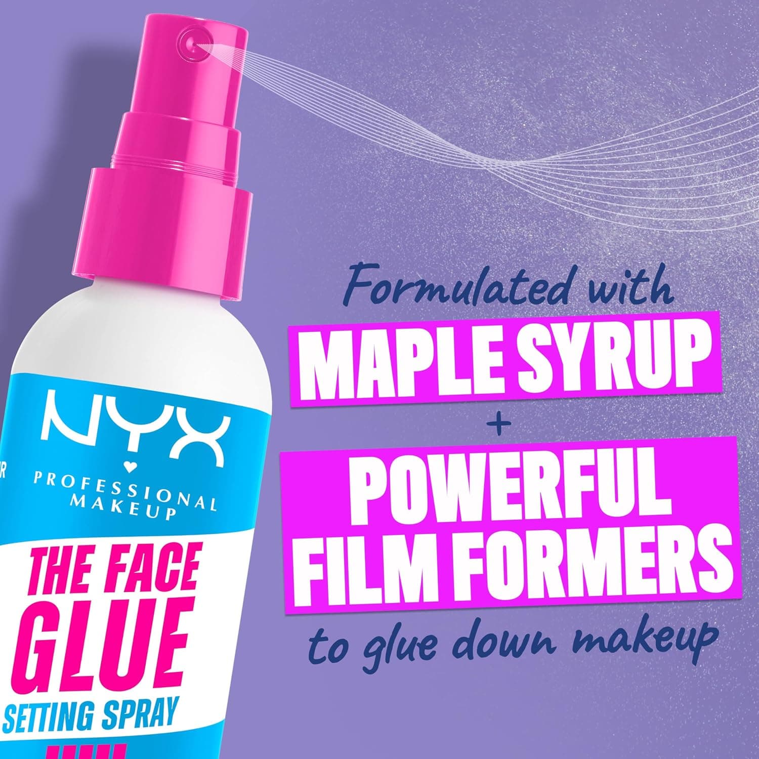 اسپری تثبیت آرایش NYX Professional Makeup ضدانتقال ۲۴ساعته ضدآب The Face Glue 60ml اسپری تثبیت آرایش NYX Professional Makeup ضدانتقال ۲۴ساعته ضدآب The Face Glue 60ml
