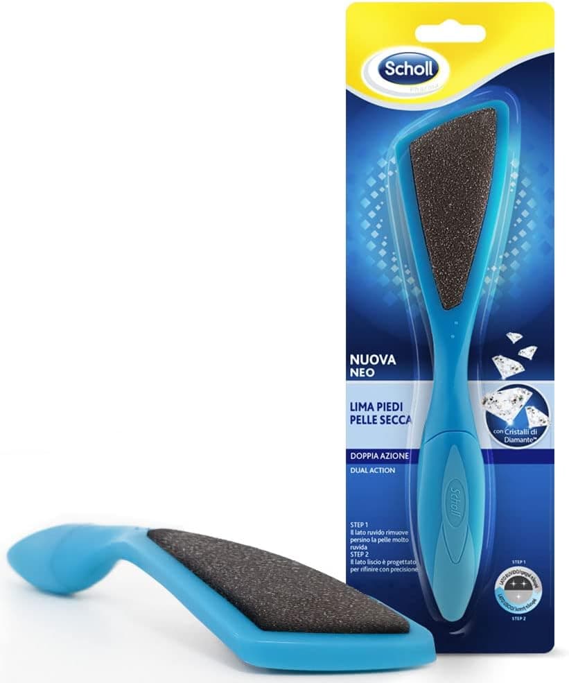سوهان دوطرفه پا Dr. Scholl's با کریستال الماس، سطح زبر و صاف، دسته ضدلغزش سوهان دوطرفه پا Dr. Scholl's با کریستال الماس، سطح زبر و صاف، دسته ضدلغزش