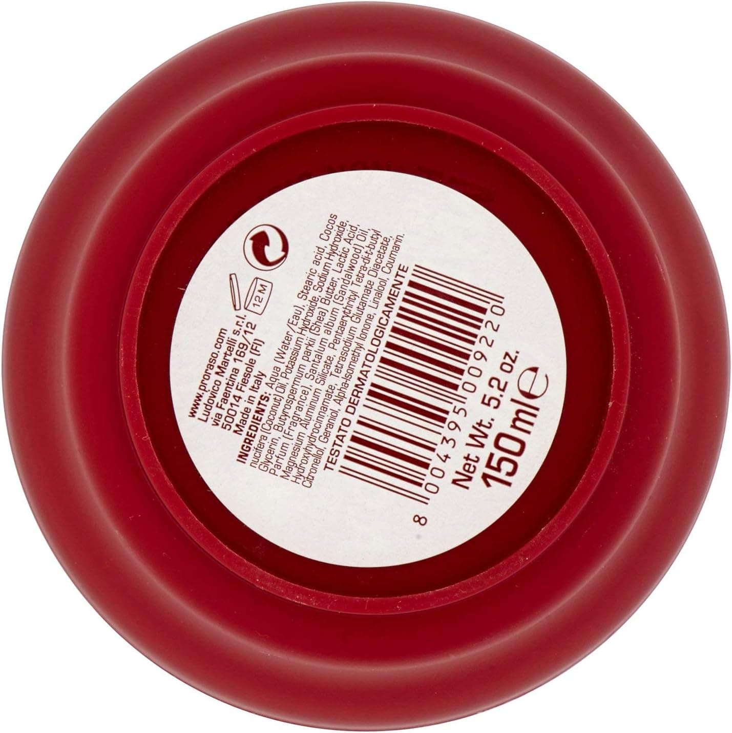 صابون اصلاح Proraso خط Red Line کاسهای 150ml صابون اصلاح Proraso خط Red Line کاسهای 150ml