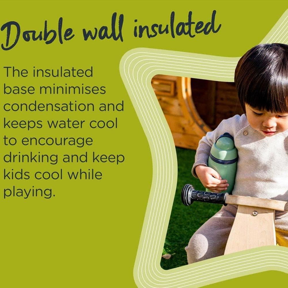 بطری آب کودکان Tommee Tippee عایقدار سبز 266ml INTELLIVALVE ضدنشت BACSHIELD ضدباکتری 12m+ بطری آب کودکان Tommee Tippee عایقدار سبز 266ml INTELLIVALVE ضدنشت BACSHIELD ضدباکتری 12m+