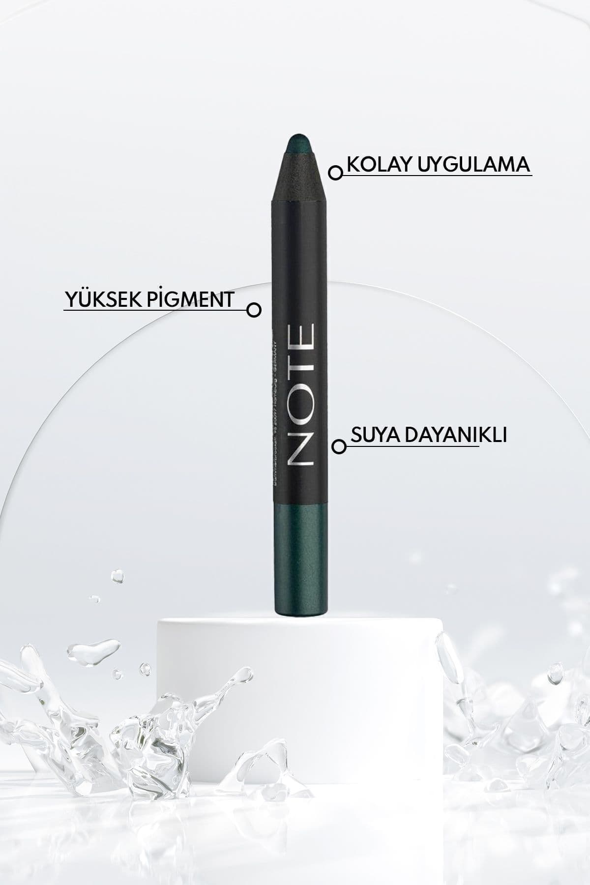 مداد سایه چشم Note Cosmetics Jumbo ضد آب درخشان زمردی مدل 04 مداد سایه چشم Note Cosmetics Jumbo ضد آب درخشان زمردی مدل 04