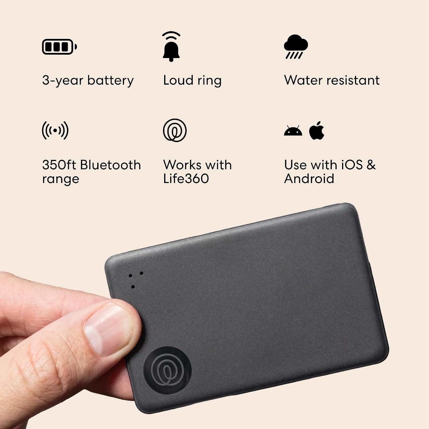 ردیاب بلوتوثی وسایل Life360 سازگار با iOS و Android مدل Tile Slim 1-Pack مشکی ردیاب بلوتوثی وسایل Life360 سازگار با iOS و Android مدل Tile Slim 1-Pack مشکی