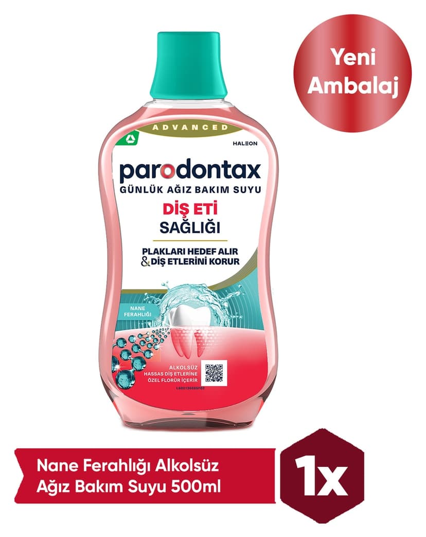 دهانشویه بدون الکل Parodontax با طراوت نعناع 500ml دهانشویه بدون الکل Parodontax با طراوت نعناع 500ml