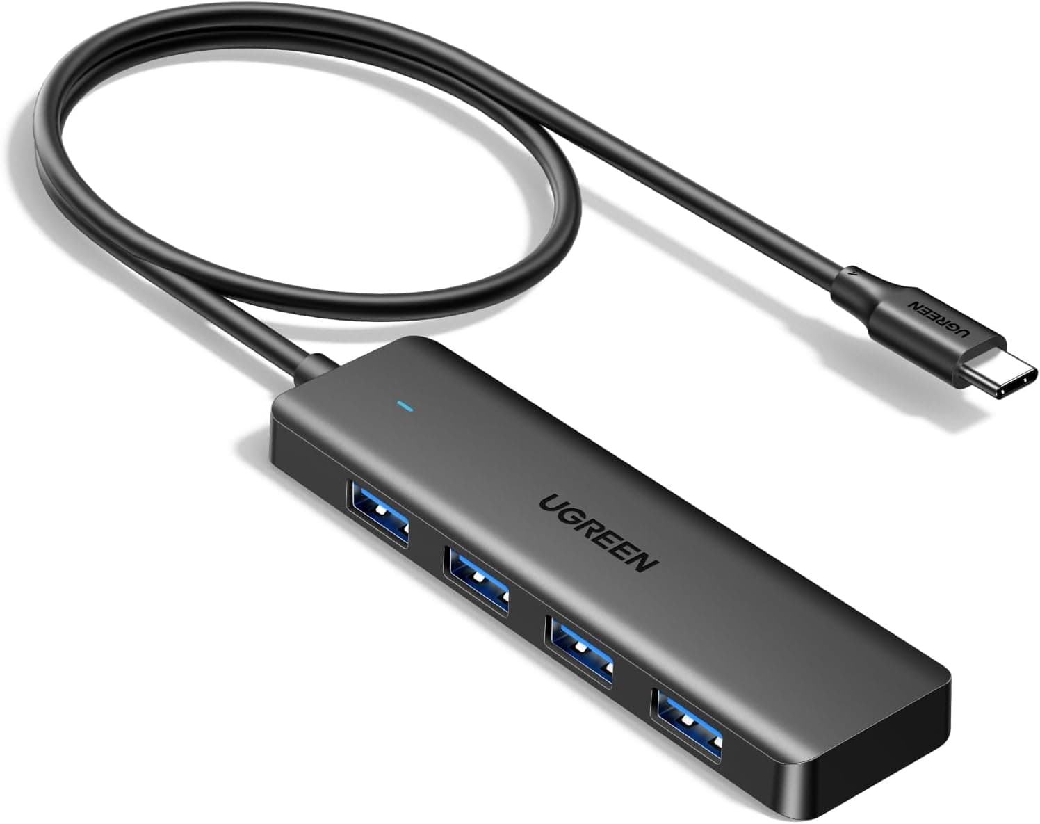 هاب UGREEN USB C با 4×USB 3.0 دیتا و شارژ USB-C 5V/2.4A 60cm هاب UGREEN USB C با 4×USB 3.0 دیتا و شارژ USB-C 5V/2.4A 60cm