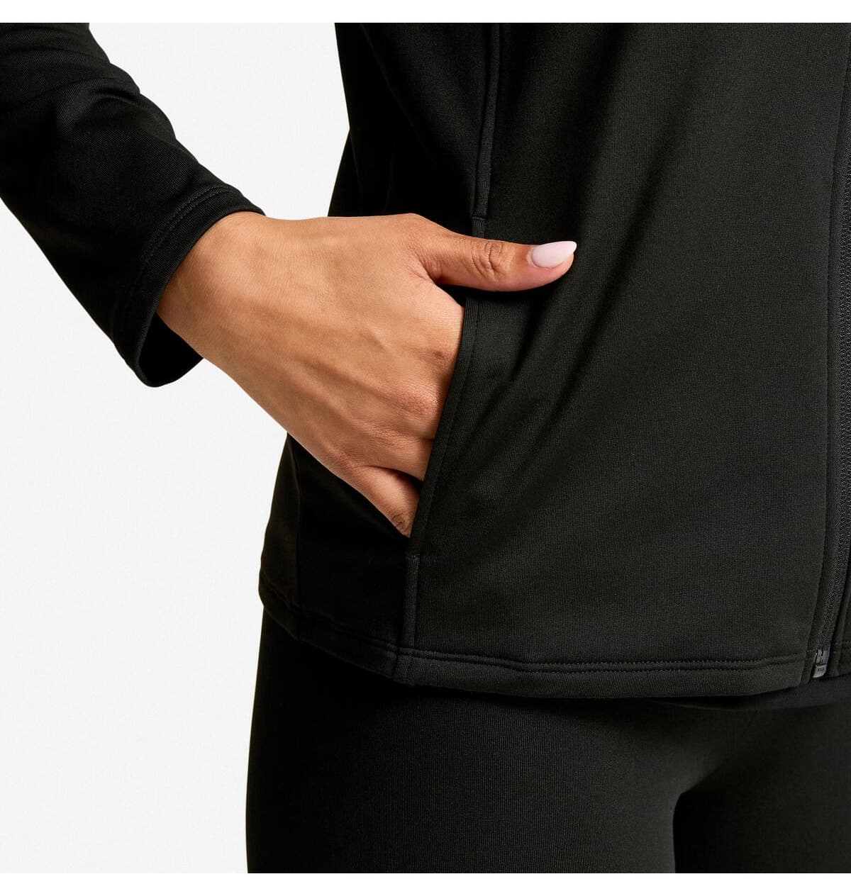 ژاکت ورزشی زنانه Decathlon فلیس سیاه ژاکت ورزشی زنانه Decathlon فلیس سیاه
