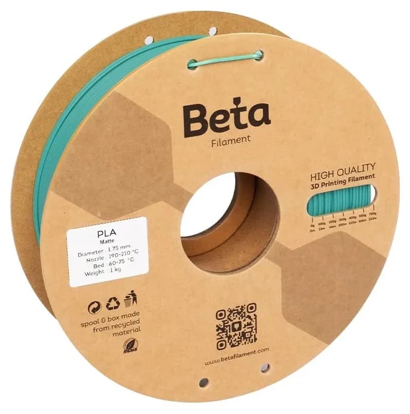 فیلامنت Beta Filament سبز کاجی مدل PLA-Matte فیلامنت Beta Filament سبز کاجی مدل PLA-Matte