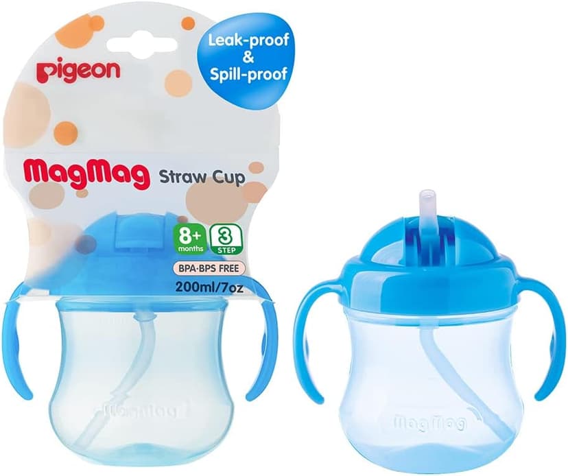 لیوان نیدار Pigeon Magmag مرحله 3 ضد نشت بدون BPA آبی آسمانی 200ml لیوان نیدار Pigeon Magmag مرحله 3 ضد نشت بدون BPA آبی آسمانی 200ml