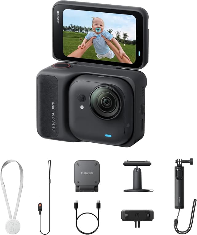 دوربین Insta360 GO Ultra مشکی نیمهشب بسته تولید محتوا همراه Mini 2-in-1 Tripod 2.0، Quick Release Mount و Pivot Stand دوربین Insta360 GO Ultra مشکی نیمهشب بسته تولید محتوا همراه Mini 2-in-1 Tripod 2.0، Quick Release Mount و Pivot Stand
