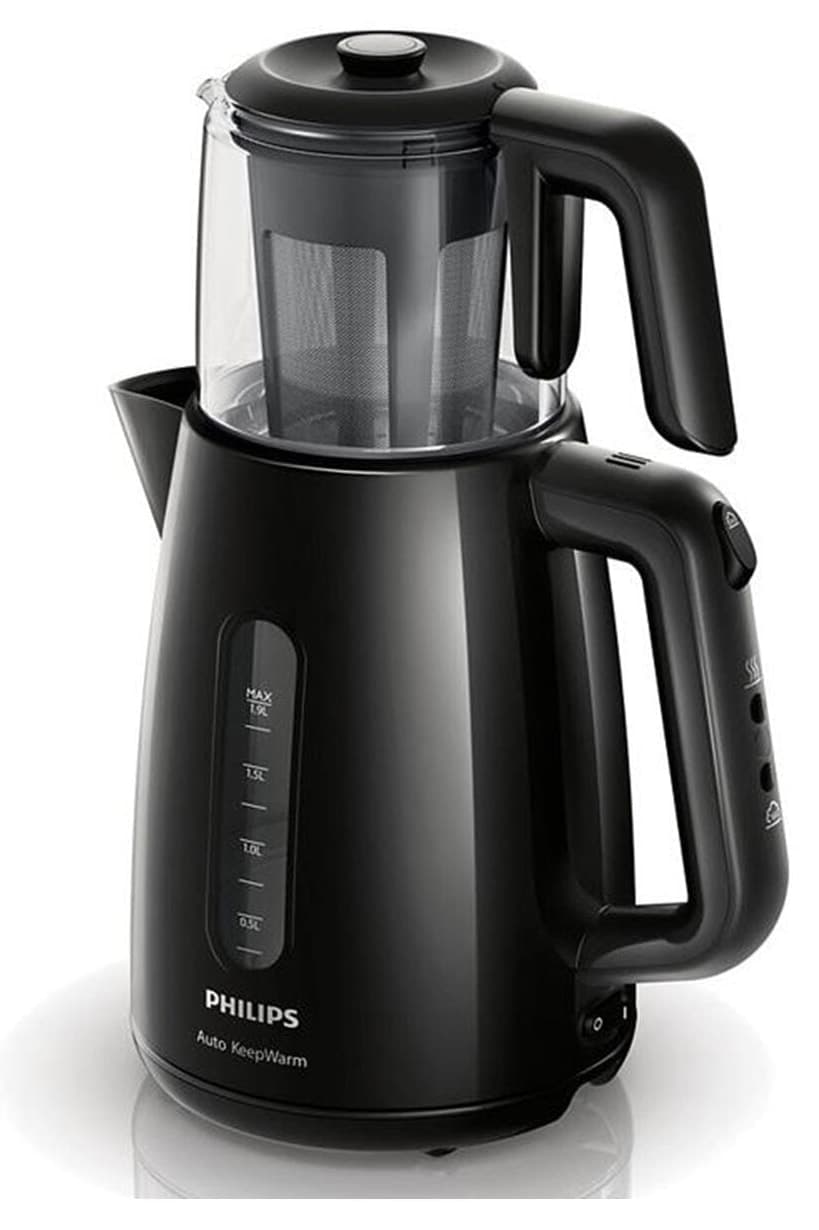 چایساز Philips با ظرفیت 1.9 L، المنت مخفی، خاموشی خودکار و توان 1700 W، مشکی مدل Hd7301 چایساز Philips با ظرفیت 1.9 L، المنت مخفی، خاموشی خودکار و توان 1700 W، مشکی مدل Hd7301