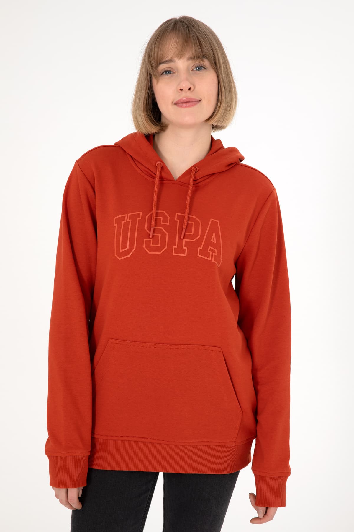 سوئیشرت هودی مردانه U.S. Polo Assn. فیت معمولی آجری Basic 50295175-VR031 سوئیشرت هودی مردانه U.S. Polo Assn. فیت معمولی آجری Basic 50295175-VR031