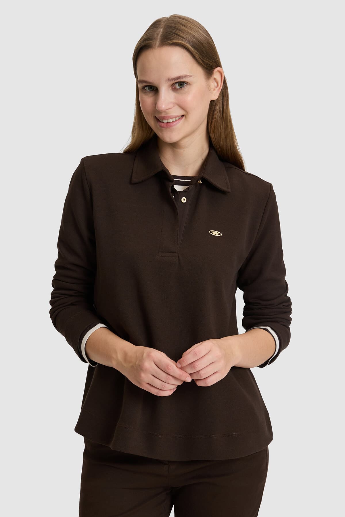 سوئیشرت زنانه U.S. Polo Assn. قهوهای تیره مدل 50326717-VR084 سوئیشرت زنانه U.S. Polo Assn. قهوهای تیره مدل 50326717-VR084