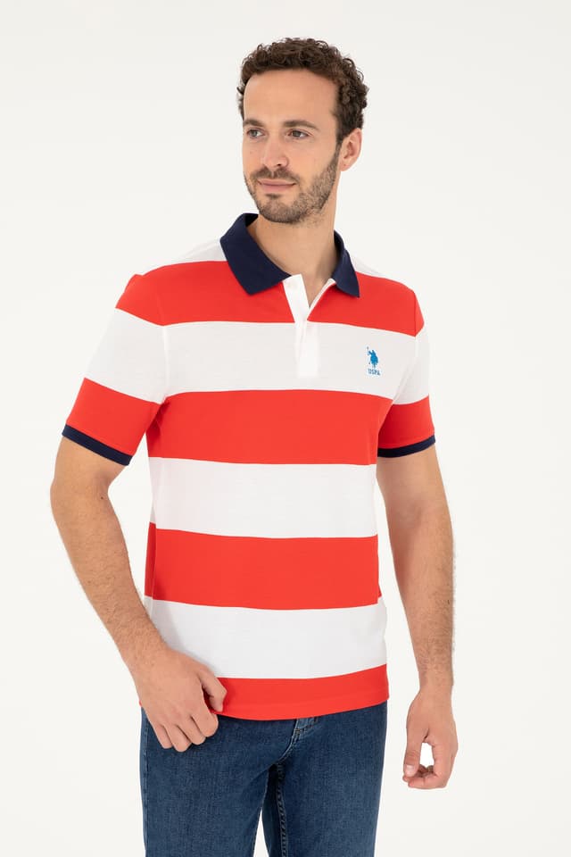 تیشرت مردانه U.S. Polo Assn. فیت معمولی یقه پولو قرمز مدل 50288503-VR030 تیشرت مردانه U.S. Polo Assn. فیت معمولی یقه پولو قرمز مدل 50288503-VR030