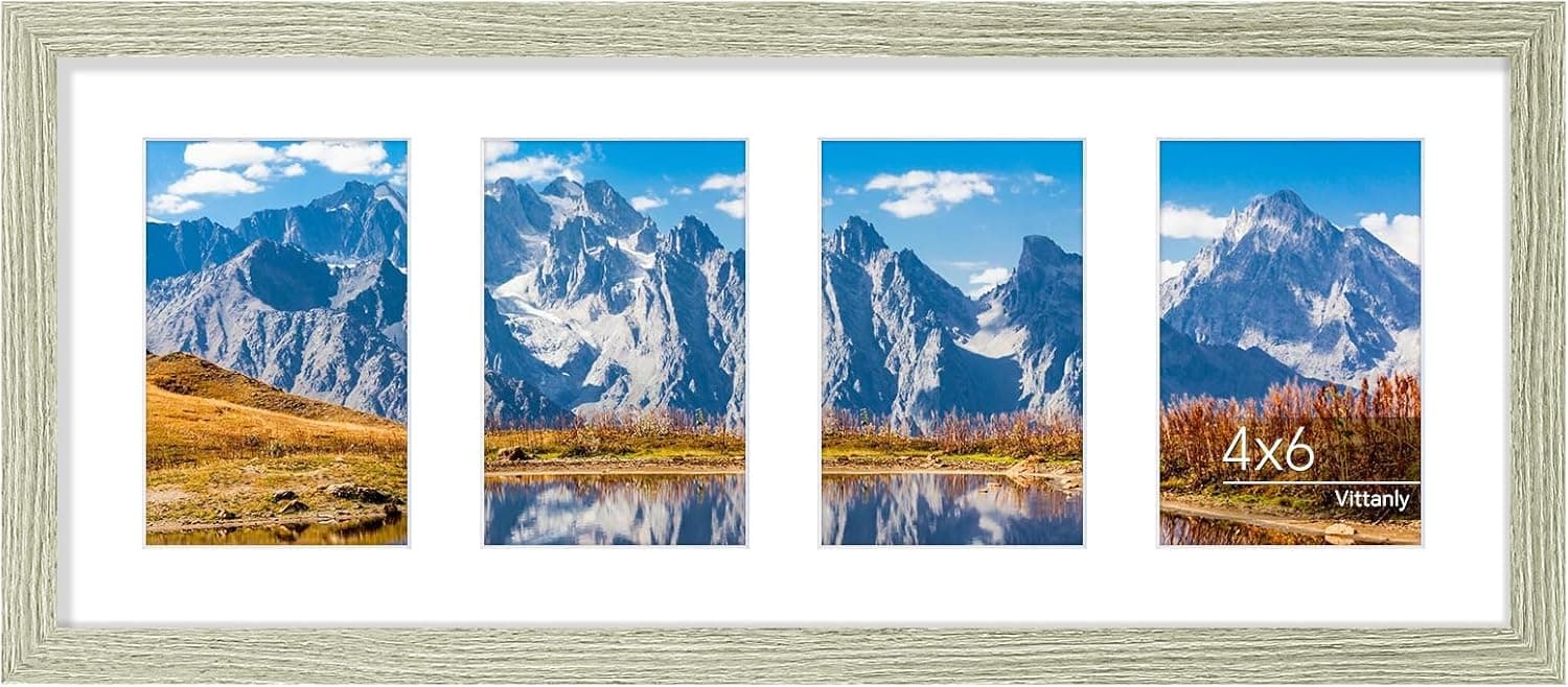قاب عکس کلاژ Vittanly سایز 8x10 دیواری و رومیزی طبیعی روشن قاب عکس کلاژ Vittanly سایز 8x10 دیواری و رومیزی طبیعی روشن