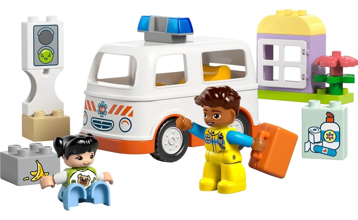 لگو DUPLO آمبولانس و راننده ۱۹ قطعه مدل 10447 2+ لگو DUPLO آمبولانس و راننده ۱۹ قطعه مدل 10447 2+