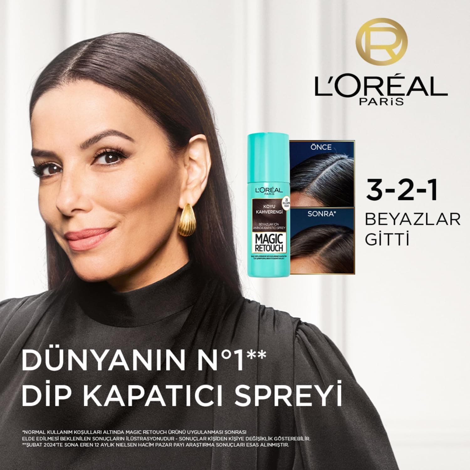 اسپری پوشاننده ریشه موهای سفید L'Oreal Paris Magic Retouch رنگ قهوهای روشن 75 ml اسپری پوشاننده ریشه موهای سفید L'Oreal Paris Magic Retouch رنگ قهوهای روشن 75 ml