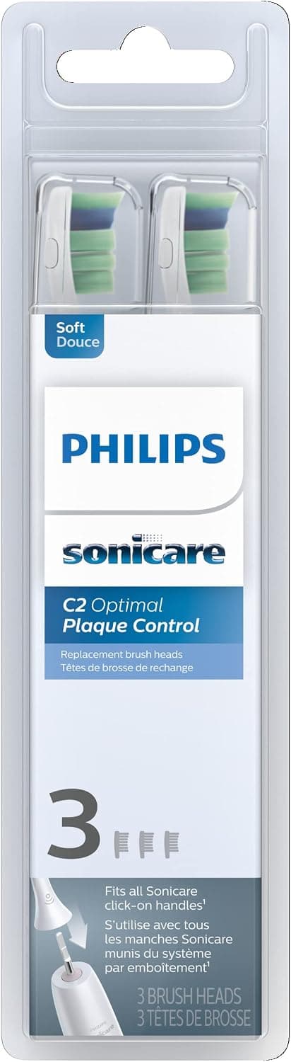 سری مسواک برقی Philips Sonicare مدل C2 Optimal Plaque Control، 3 عدد، سفید، HX9023/65 سری مسواک برقی Philips Sonicare مدل C2 Optimal Plaque Control، 3 عدد، سفید، HX9023/65