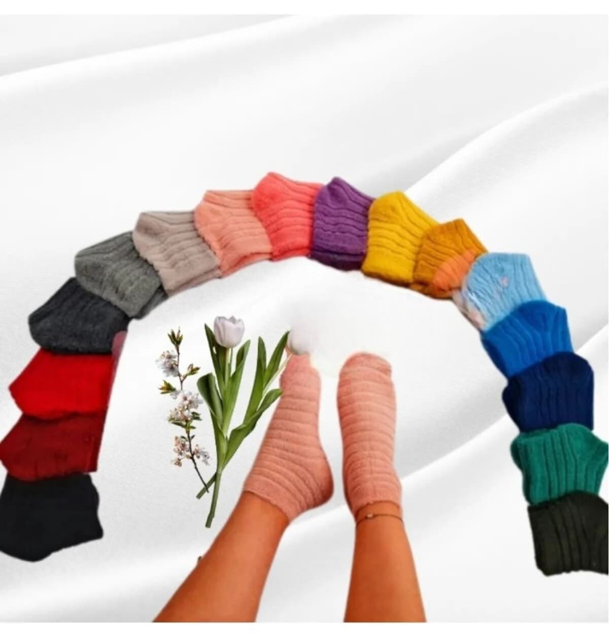 جوراب زنانه Hitit Socks حولهای ترمال زمستانی 8 جفت چندرنگ جوراب زنانه Hitit Socks حولهای ترمال زمستانی 8 جفت چندرنگ