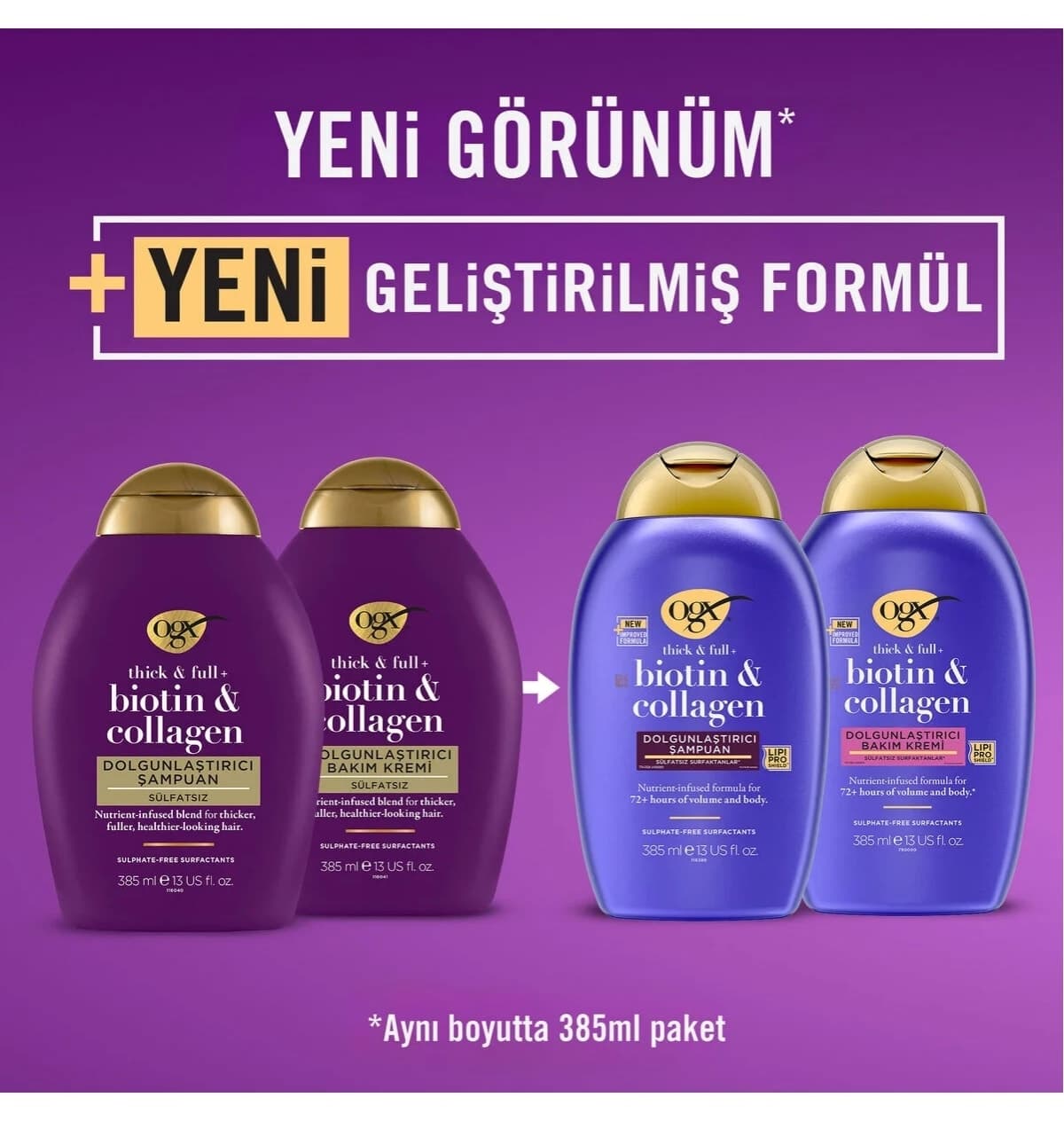 شامپو زنانه OGX بیوتین و کلاژن حجمدهنده بدون سولفات 385 ml x2 شامپو زنانه OGX بیوتین و کلاژن حجمدهنده بدون سولفات 385 ml x2