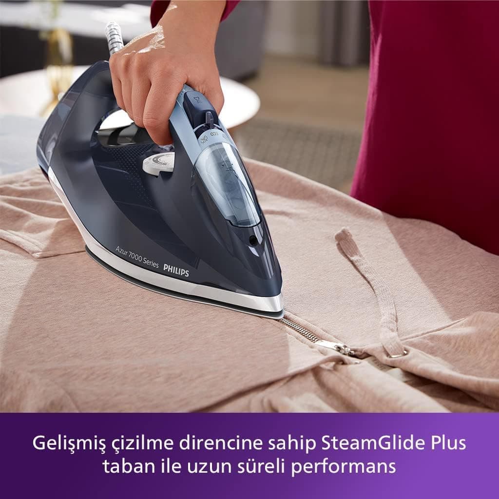 اتو بخار PHILIPS سری 7000 با کفی SteamGlide Plus، توان 2800W، بخار لحظهای 250 g، بخار مداوم 50 g/dk، خاموشی خودکار، رسوبزدایی سریع مدل DST7030/20 اتو بخار PHILIPS سری 7000 با کفی SteamGlide Plus، توان 2800W، بخار لحظهای 250 g، بخار مداوم 50 g/dk، خاموشی خودکار، رسوبزدایی سریع مدل DST7030/20