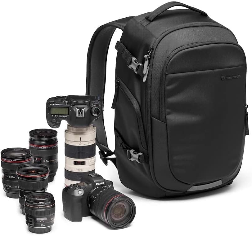 کولهپشتی دوربین و لپتاپ Manfrotto Advanced Gear III با جداکنندههای پددار قابلجابهجایی و اتصال سهپایه کولهپشتی دوربین و لپتاپ Manfrotto Advanced Gear III با جداکنندههای پددار قابلجابهجایی و اتصال سهپایه