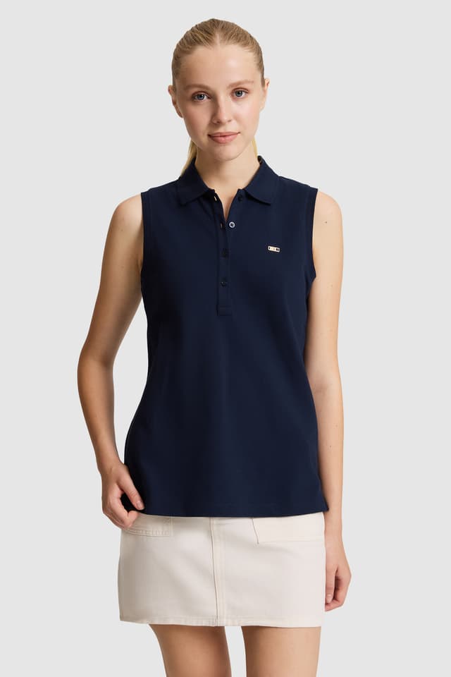 تیشرت زنانه U.S. Polo Assn. سرمهای یقه پولو دکمهدار مدل 50323574-VR033 تیشرت زنانه U.S. Polo Assn. سرمهای یقه پولو دکمهدار مدل 50323574-VR033