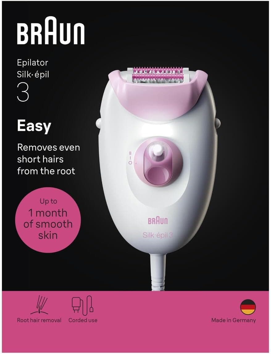 اپیلاتور سیمی Braun Silk·épil 3 مدل 3-000 اپیلاتور سیمی Braun Silk·épil 3 مدل 3-000