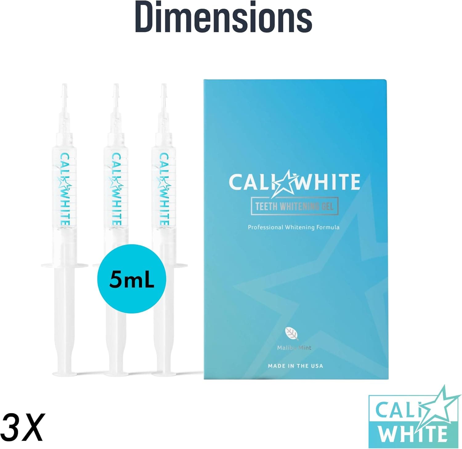 ژل سفیدکننده دندان Cali White بسته شارژ 3×5mL با 35% Carbamide Peroxide ژل سفیدکننده دندان Cali White بسته شارژ 3×5mL با 35% Carbamide Peroxide