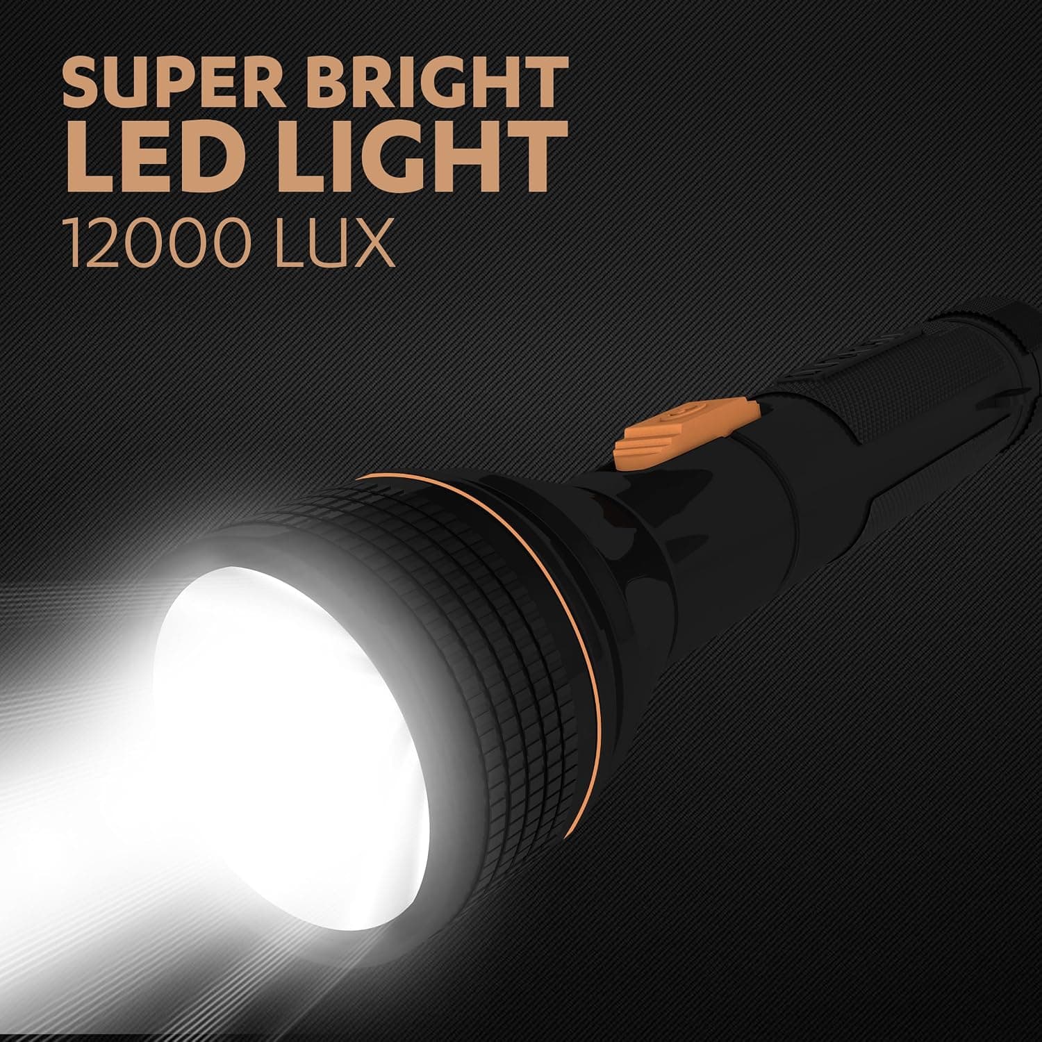 چراغ قوه LED Duracell مشکی با روشنایی 12000 LUX همراه با 3AA باتری چراغ قوه LED Duracell مشکی با روشنایی 12000 LUX همراه با 3AA باتری