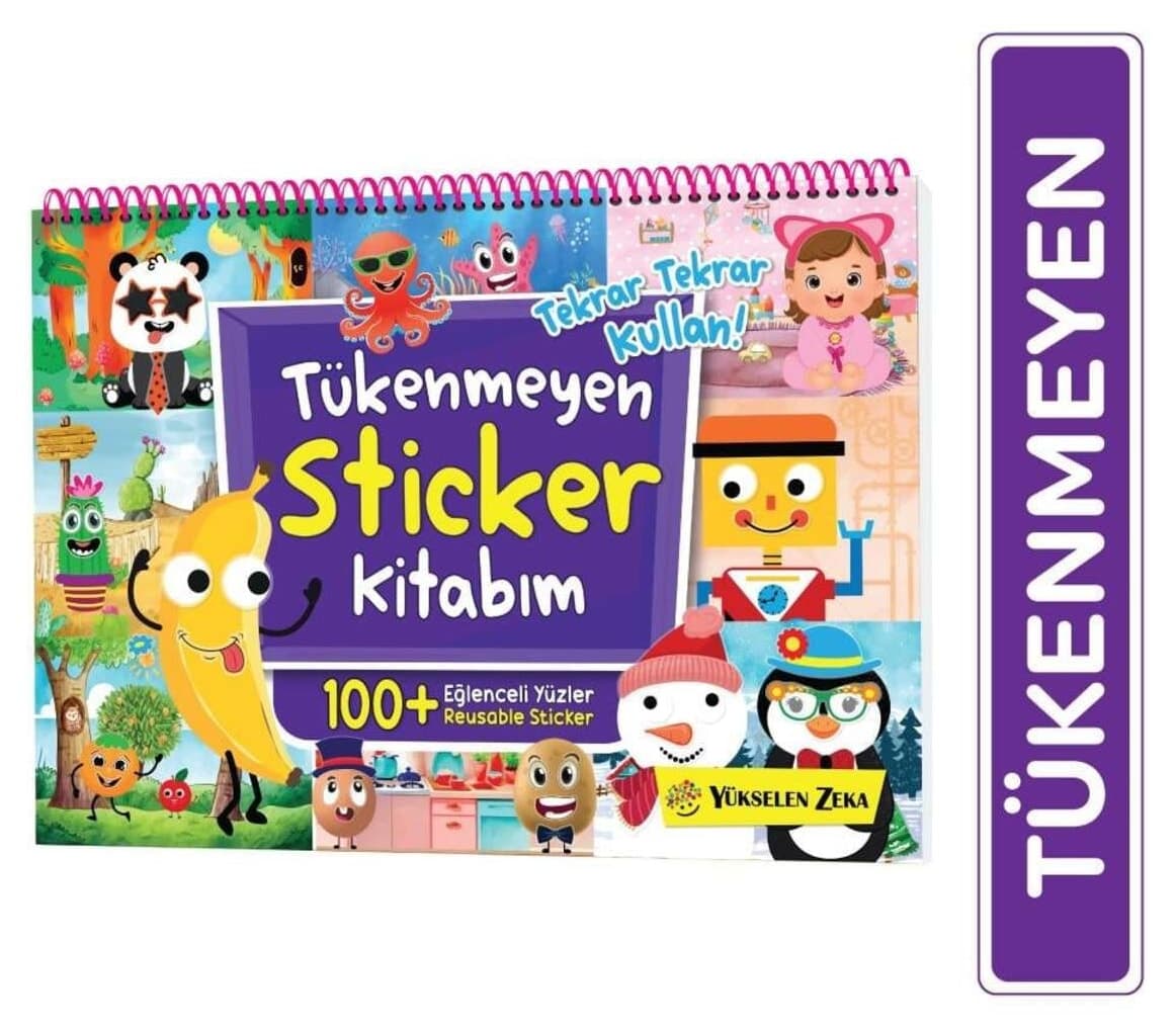 کتاب استیکر بیپایان yükselen zeka چهرههای سرگرمکننده قابل استفاده مجدد 100+ کتاب استیکر بیپایان yükselen zeka چهرههای سرگرمکننده قابل استفاده مجدد 100+