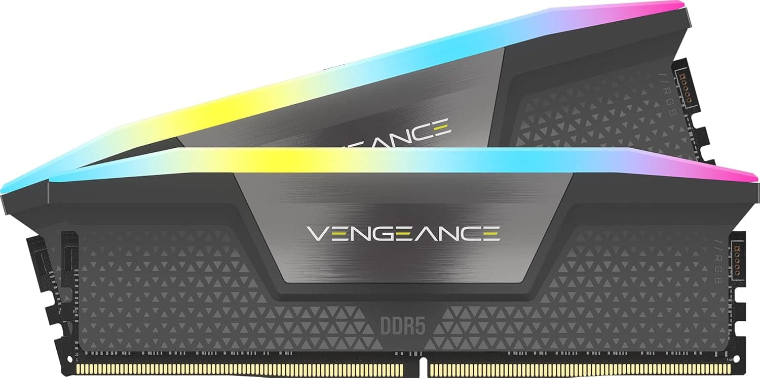رم دسکتاپ DDR5 Corsair 32GB (2x16GB) 6400MHz خاکستری RGB مدل CMH32GX5M2B6400Z36 رم دسکتاپ DDR5 Corsair 32GB (2x16GB) 6400MHz خاکستری RGB مدل CMH32GX5M2B6400Z36