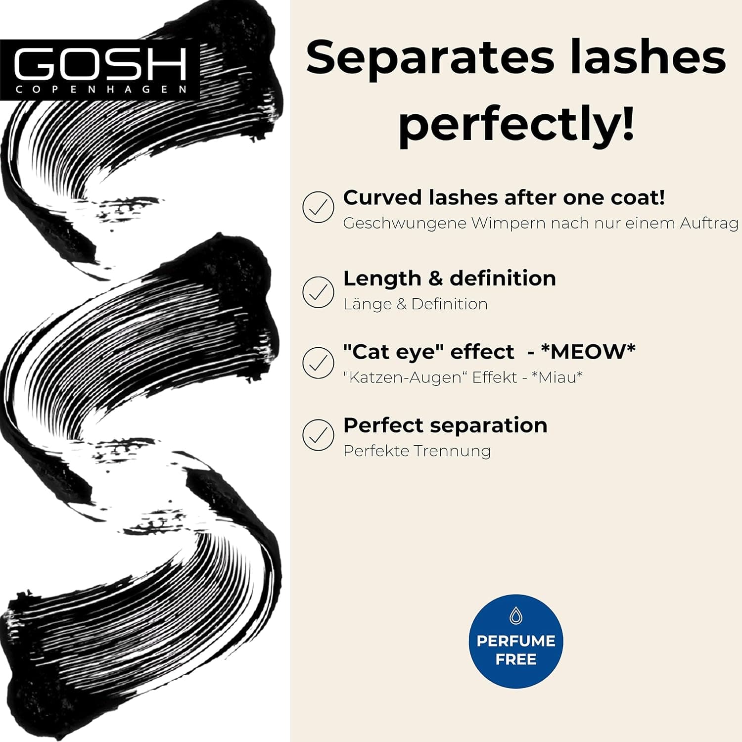ریمل GOSH CATCHY EYES رنگ مشکی #001 8 ml ریمل GOSH CATCHY EYES رنگ مشکی #001 8 ml