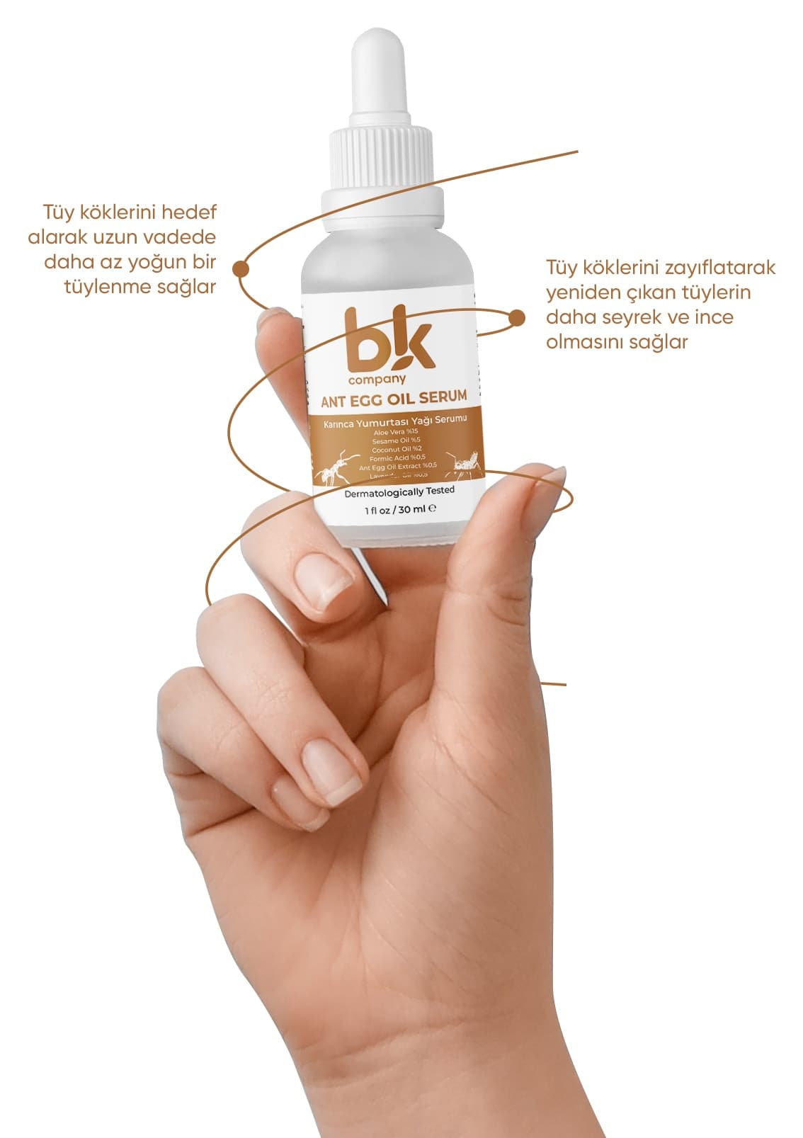 سرم زنانه BK COMPANY روغن تخم مورچه طبیعی کاهش دهنده مو 30ml سرم زنانه BK COMPANY روغن تخم مورچه طبیعی کاهش دهنده مو 30ml