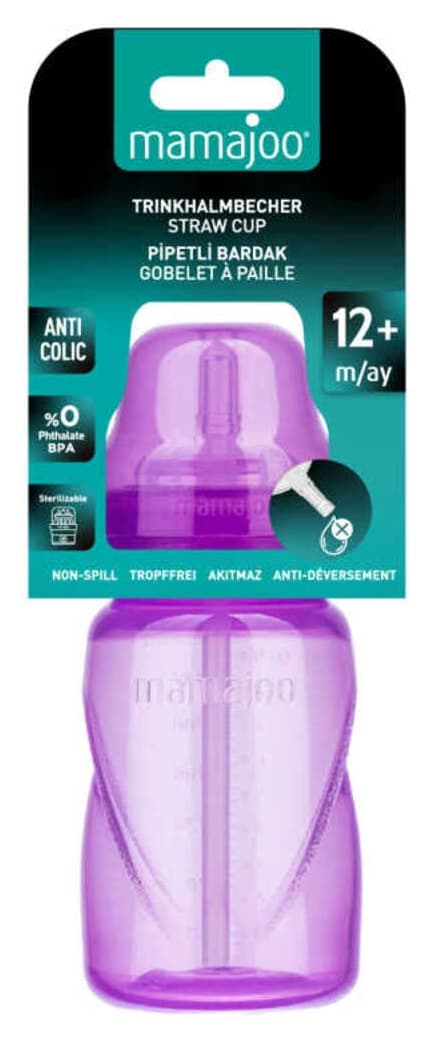 لیوان ضدنفخ نیدار ضدچکه Mamajoo بنفش 270 ml مناسب 12 ماه به بالا لیوان ضدنفخ نیدار ضدچکه Mamajoo بنفش 270 ml مناسب 12 ماه به بالا