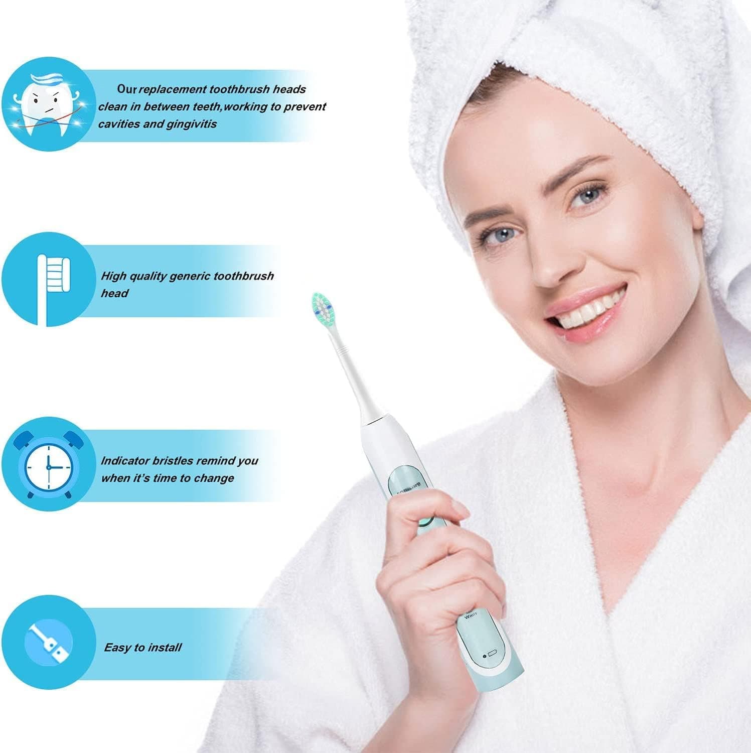 سری یدک مسواک برقی WEQNNM سازگار با Philips Sonicare سری یدک مسواک برقی WEQNNM سازگار با Philips Sonicare