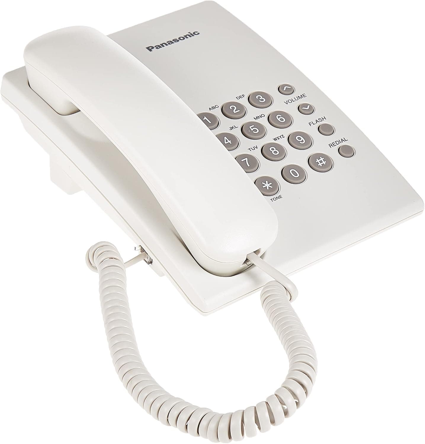 تلفن باسیم Panasonic سفید مدل Kx-Ts500، 1 عددی تلفن باسیم Panasonic سفید مدل Kx-Ts500، 1 عددی