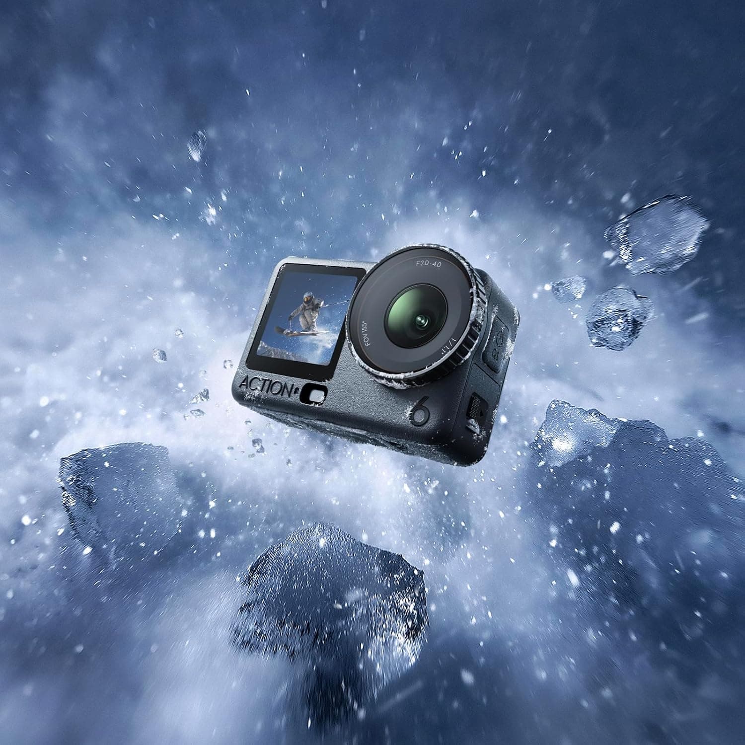 دوربین اکشن DJI Osmo Action 6 Standard Combo با سنسور مربعی 1/1.1″، دیافراگم متغیر f/2.0–f/4.0، مقاوم در برابر سرما، باتری 4hrs و 4K دوربین اکشن DJI Osmo Action 6 Standard Combo با سنسور مربعی 1/1.1″، دیافراگم متغیر f/2.0–f/4.0، مقاوم در برابر سرما، باتری 4hrs و 4K