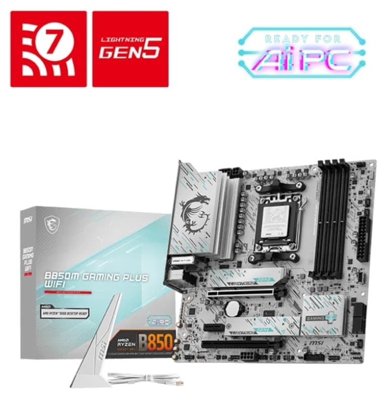 مادربرد گیمینگ MSI مدل B850M GAMING PLUS WIFI با پشتیبانی DDR5 و سوکت AM5 فرم فاکتور mATX مادربرد گیمینگ MSI مدل B850M GAMING PLUS WIFI با پشتیبانی DDR5 و سوکت AM5 فرم فاکتور mATX