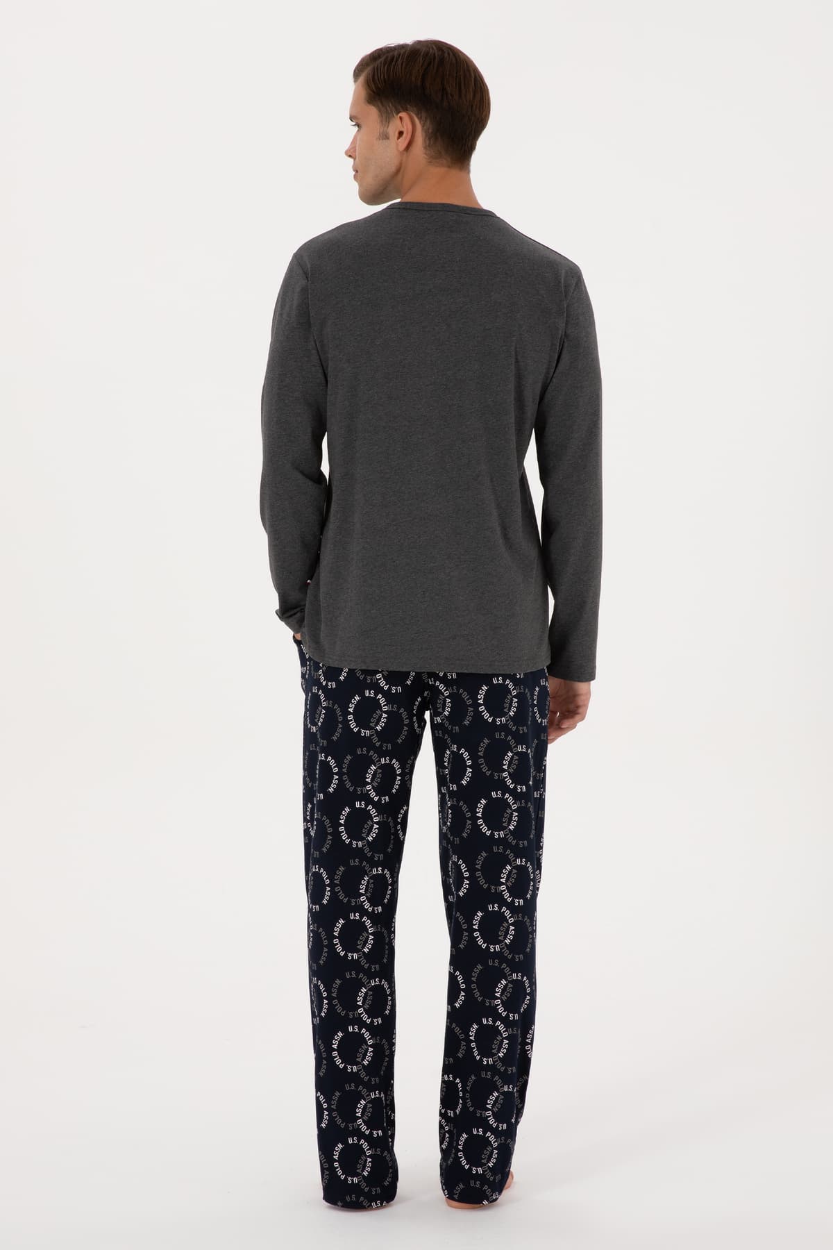 ست پیژامه مردانه U.S. Polo Assn. آنتراسیت ملانژ مدل 50318609-VR081 ست پیژامه مردانه U.S. Polo Assn. آنتراسیت ملانژ مدل 50318609-VR081