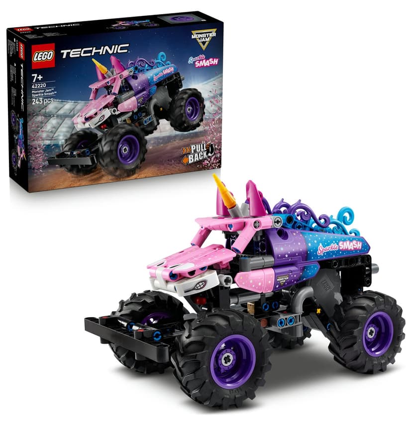 لگو Technic Monster Jam Sparkle Smash کششی مدل 42220 ۲۴۳ قطعه لگو Technic Monster Jam Sparkle Smash کششی مدل 42220 ۲۴۳ قطعه