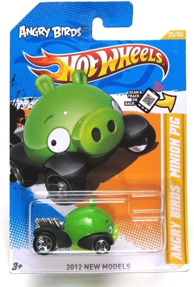 ماشین کلکسیونی دایکست Mattel Hot Wheels Angry Birds Minion Green Pig 1:64 35/50 ماشین کلکسیونی دایکست Mattel Hot Wheels Angry Birds Minion Green Pig 1:64 35/50