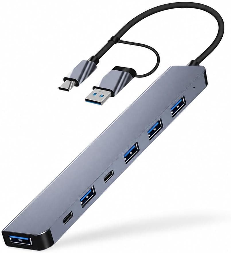 هاب USB 3.0 HEPU پنجپورت ورودی Type-C و USB-A بدنه آلومینیومی مدل HP-B03 هاب USB 3.0 HEPU پنجپورت ورودی Type-C و USB-A بدنه آلومینیومی مدل HP-B03
