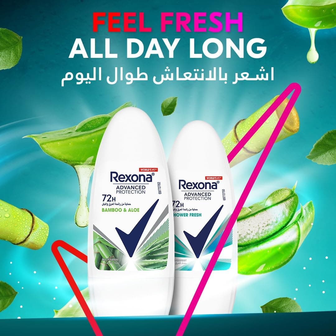 دئودورانت رولآن زنانه Rexona Shower Fresh با محافظت مداوم ۷۲ ساعته 50 ml دئودورانت رولآن زنانه Rexona Shower Fresh با محافظت مداوم ۷۲ ساعته 50 ml