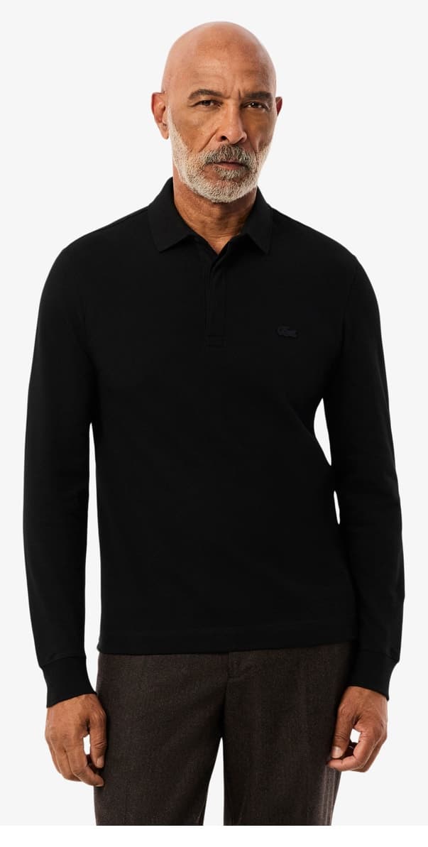 پولوشرت مردانه آستینبلند Lacoste فیت معمولی مشکی Paris پولوشرت مردانه آستینبلند Lacoste فیت معمولی مشکی Paris