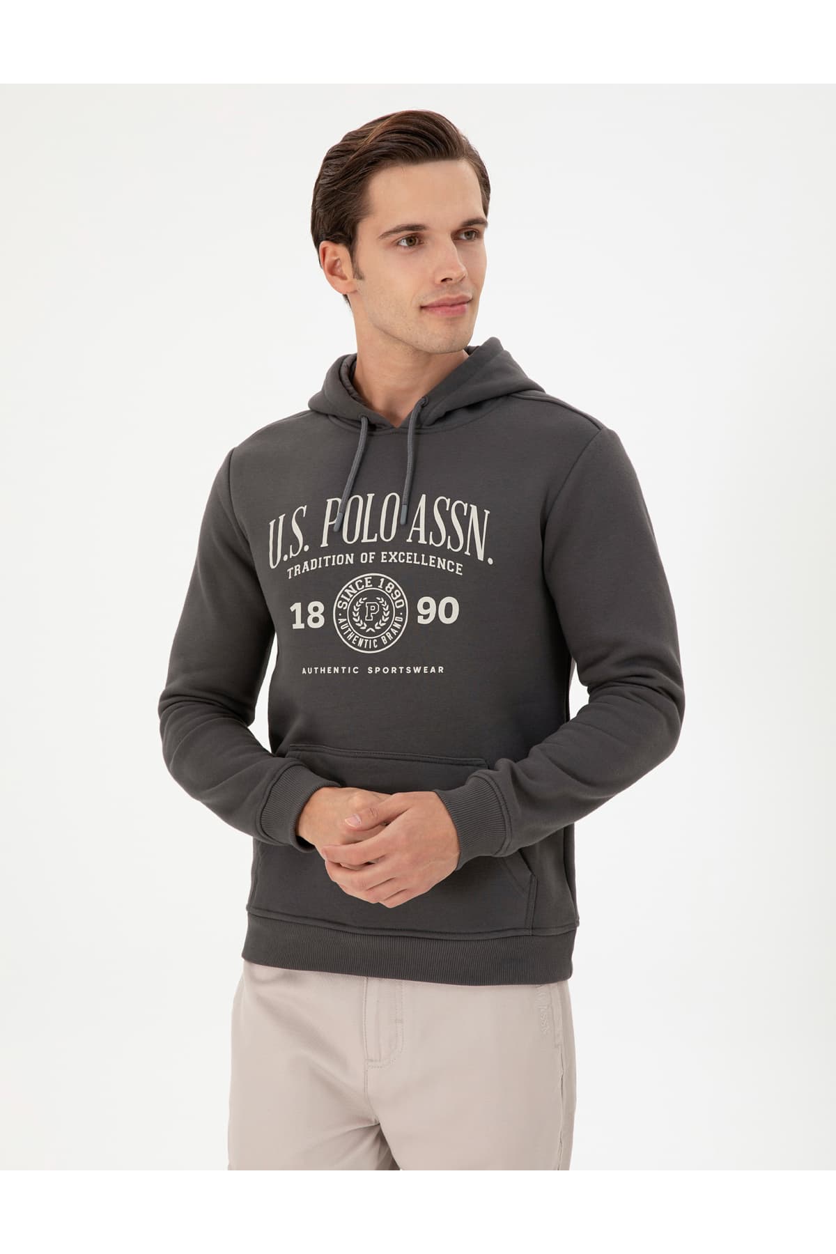 سویشرت مردانه U.S. Polo Assn. ذغالی مدل 50293446-VR006 سویشرت مردانه U.S. Polo Assn. ذغالی مدل 50293446-VR006