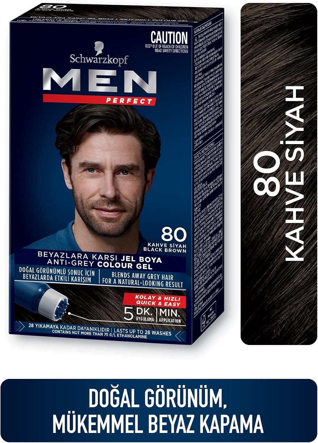 رنگ مو مردانه Schwarzkopf مدل Men Perfect شماره 80 رنگ کهوهای سیاه 80 میلیلیتر رنگ مو مردانه Schwarzkopf مدل Men Perfect شماره 80 رنگ کهوهای سیاه 80 میلیلیتر